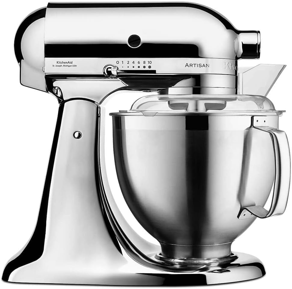 Yushkas Lieblings-Küchenmaschine! Kitchenaid Artisan mit 2 Schüsseln und Zubehör aus Edelstahl, 4.8 l