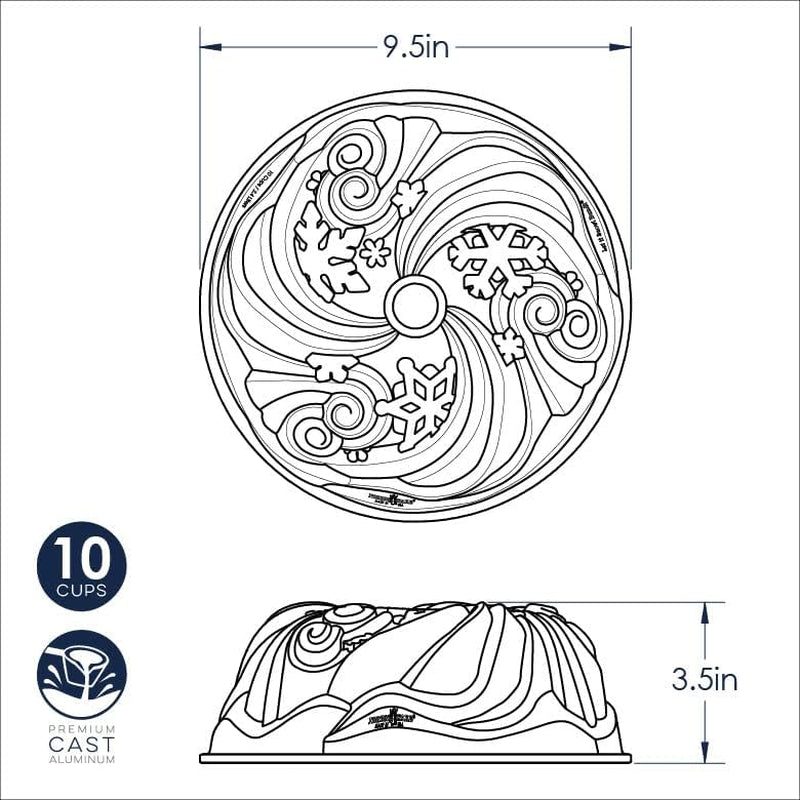 Wunderschöne Let It Snow Gugelhupfform