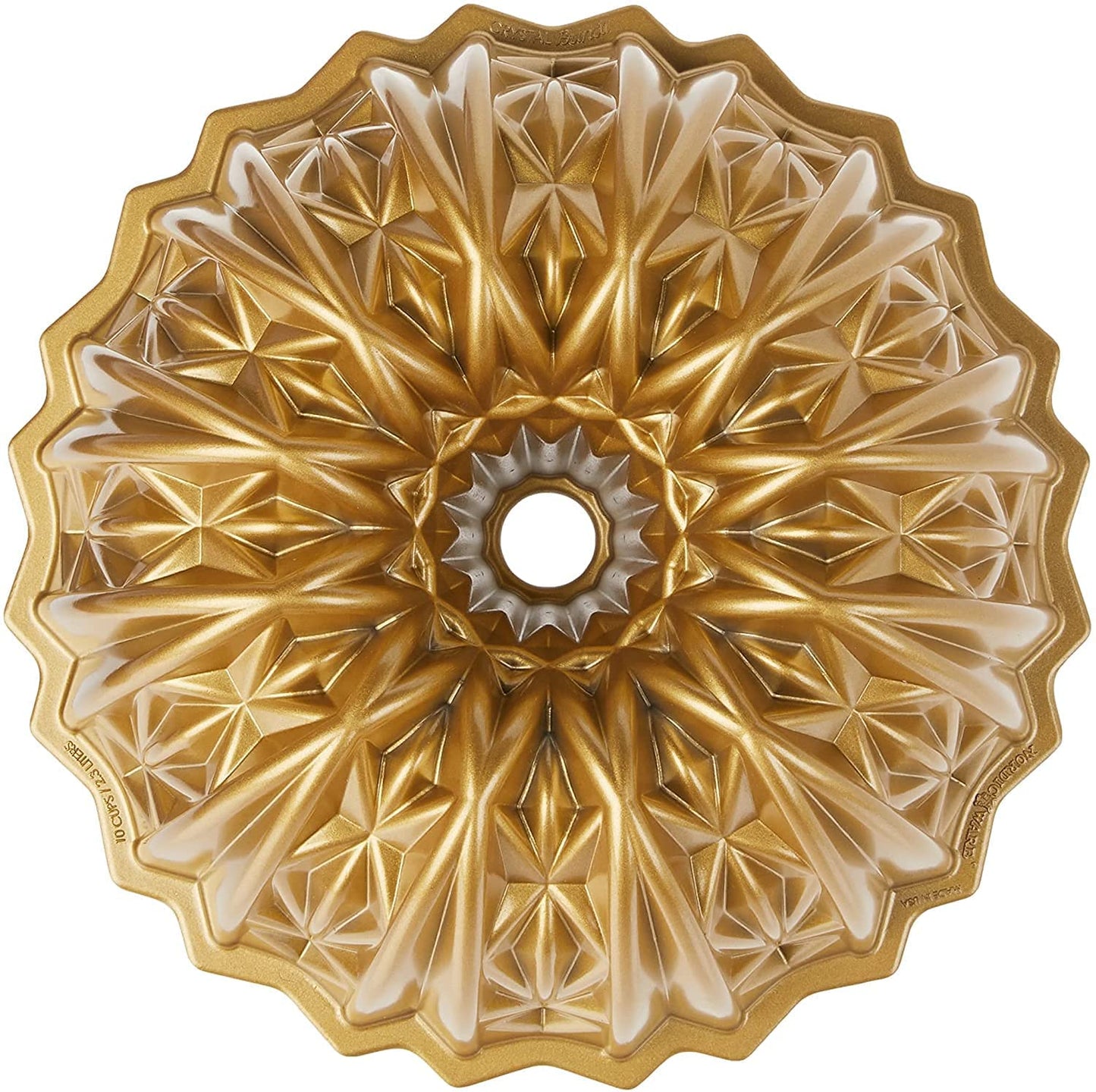 Himmlische Backform Cut Crystal Bundt Aluminium Gold