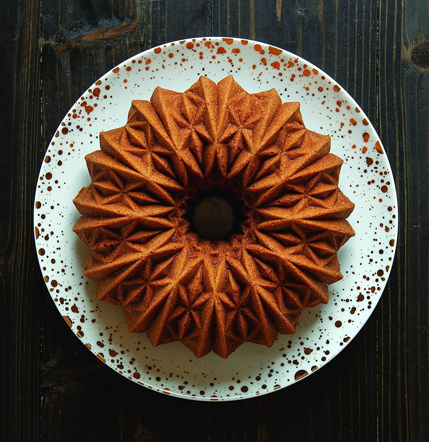Himmlische Backform Cut Crystal Bundt Aluminium Gold
