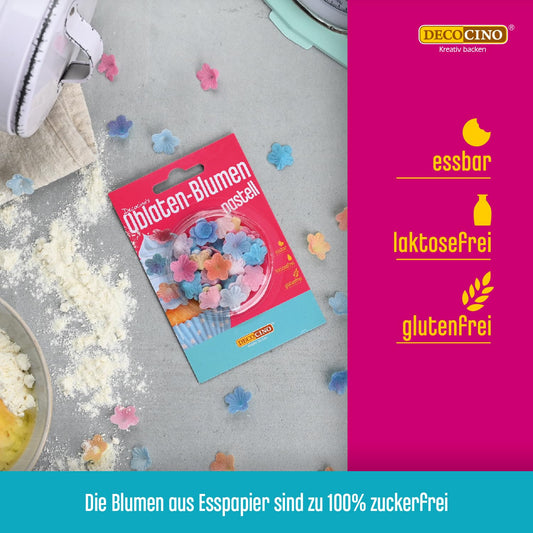 Essbare Blüten aus Esspapier, 3-er Packung