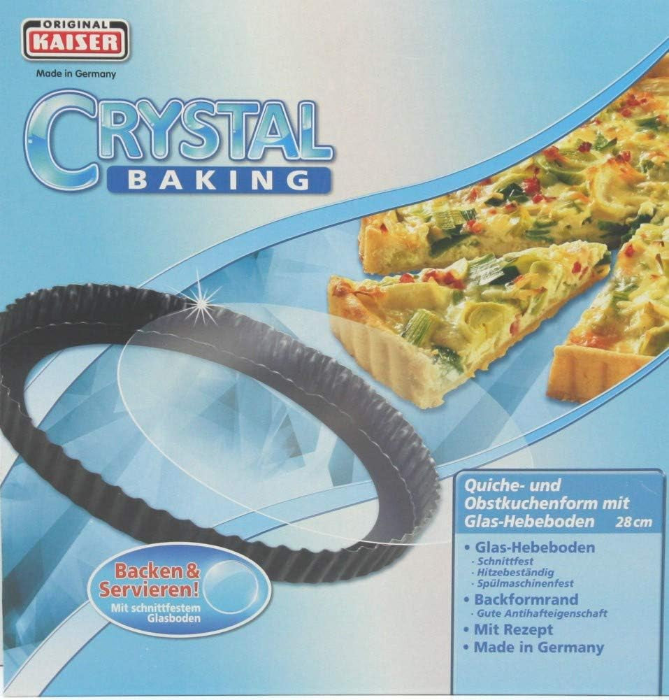 Tarteform mit Hebeboden aus Kristall-Glas