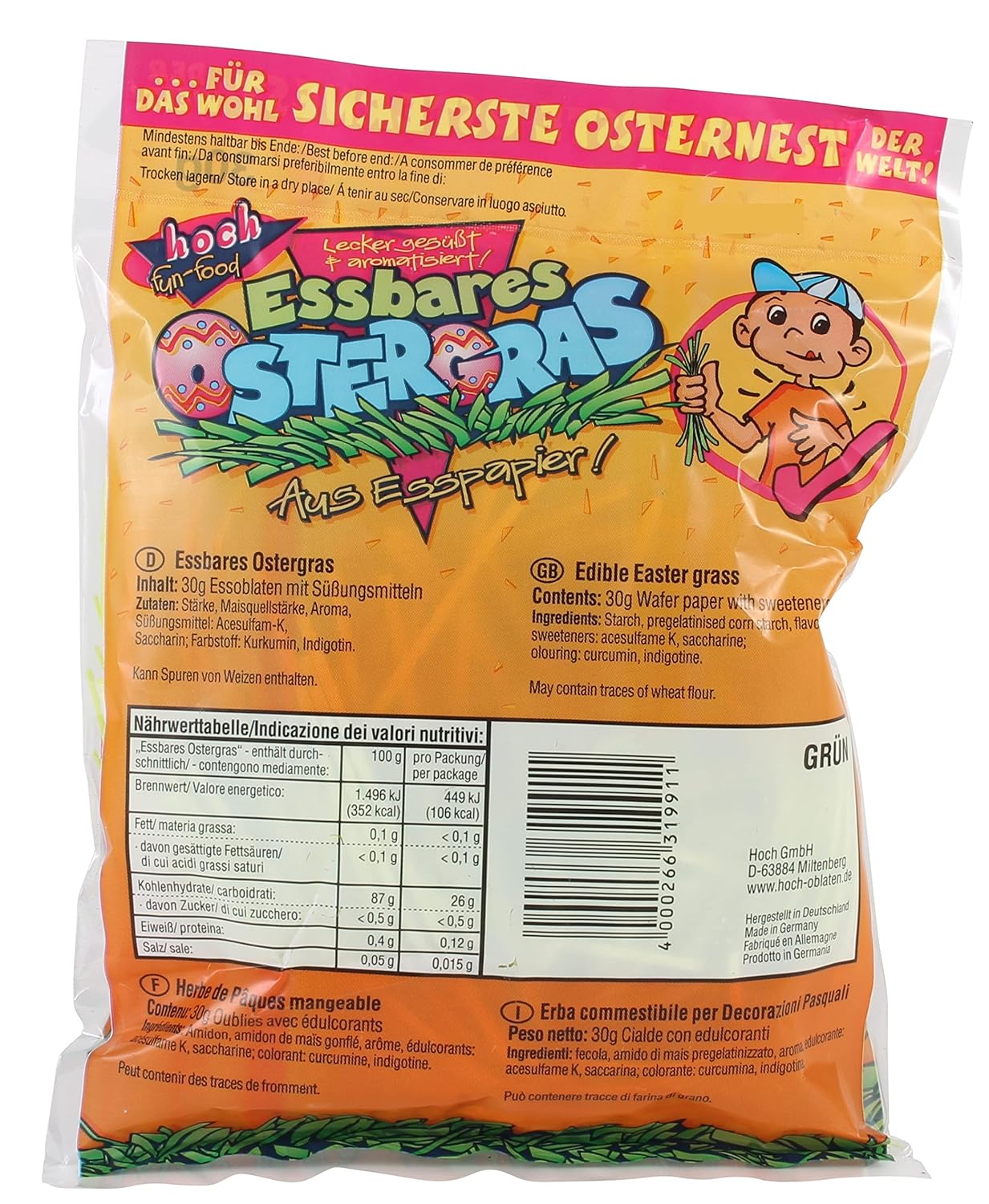 Ostergras 3-er Spar-Pack: Essbares Ostergras aus Oblaten