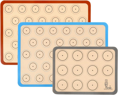  Backmatten-Set aus Silikon im Dreier-Set