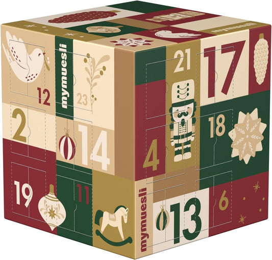 Müsli & Porridge Adventskalender 2025 | 12 x Müsli, 12 x Porridge im praktischen To-Go-Portionsbecher 