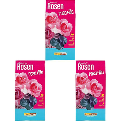 DECOCINO Rosen Aus Esspapier Weiß (2 X 8 Stk.)– Als Essbare Blumen Für Hochzeits-Deko & Geburtstags-Deko Auf Torten, Kuchen, Cup-Cakes, Muffins!