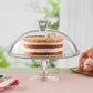 Tortenplatte aus Glas mit Fuß und Haube, 32 cm Durchmesser