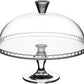 Tortenplatte aus Glas mit Fuß und Haube, 32 cm Durchmesser