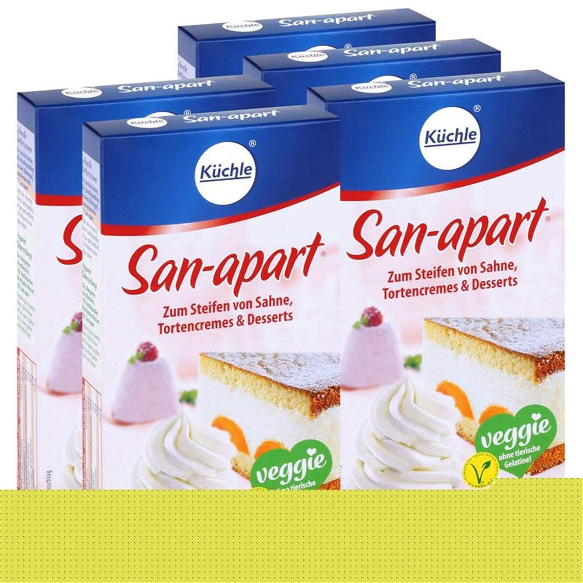 Küchle San-Apart 125G - Zum Steifen Von Sahne,Tortencremes & Desserts (3Er Pack)