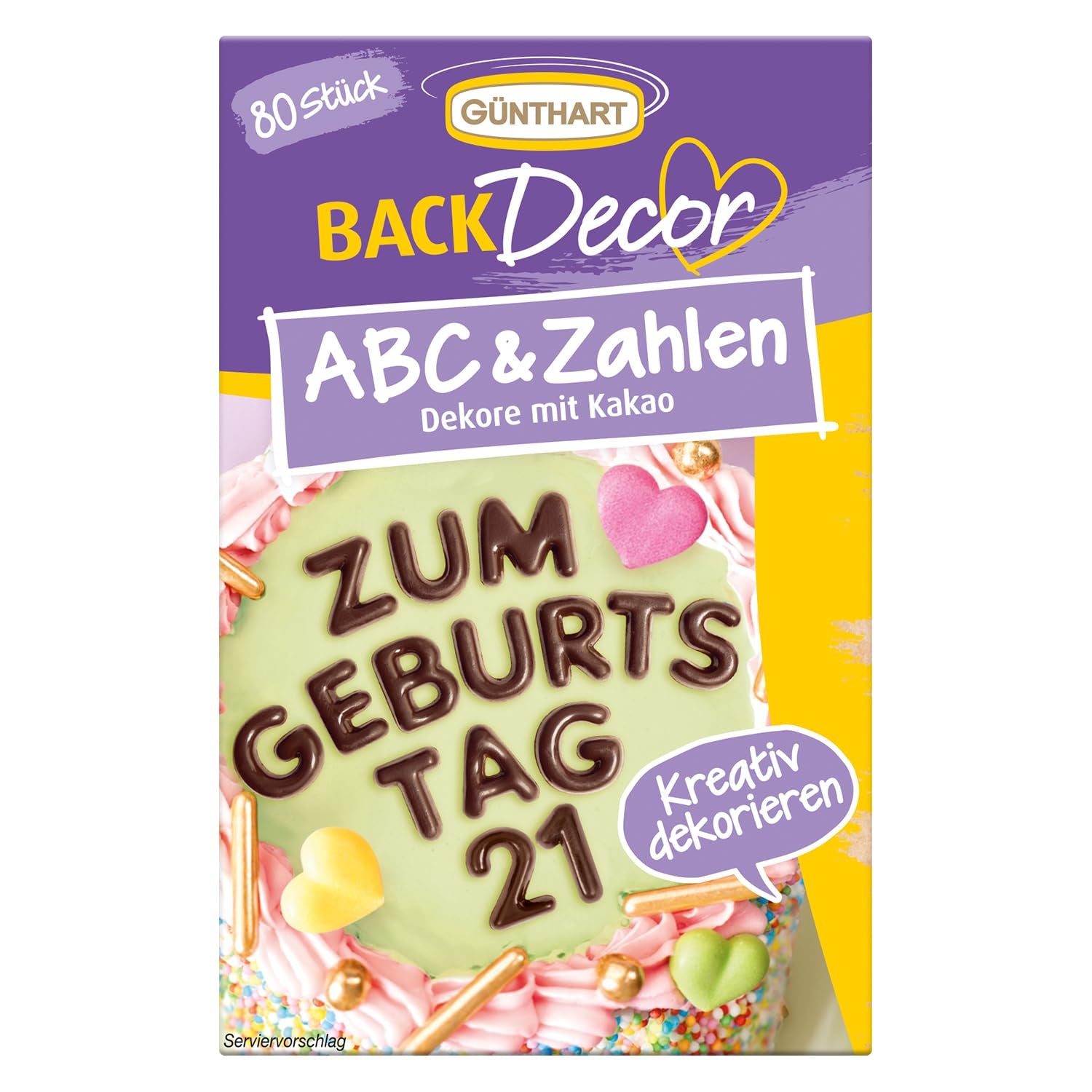 Back-Dekor für Deine Torten, Kuchen und Cupcakes