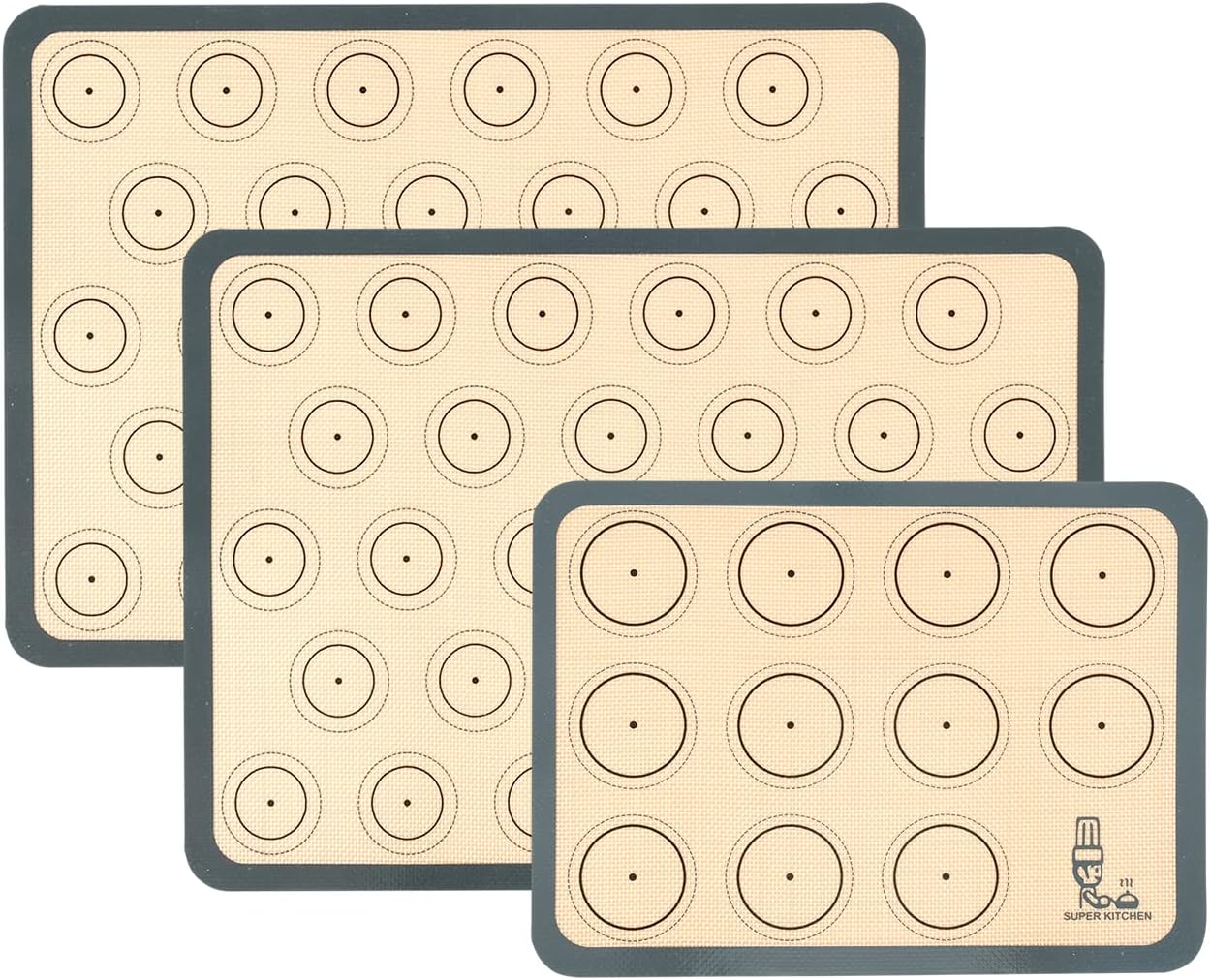 Backmatten-Set aus Silikon im Dreier-Set