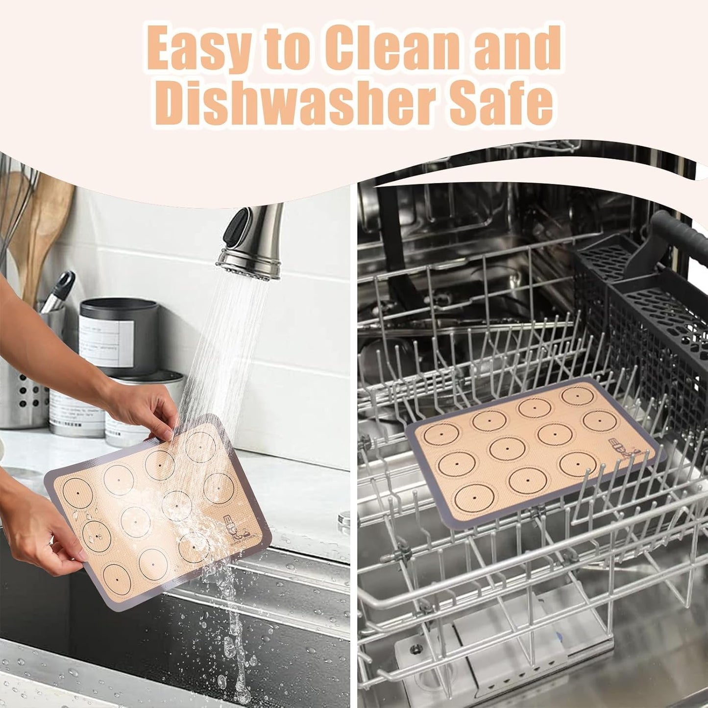 Backmatten-Set aus Silikon im Dreier-Set