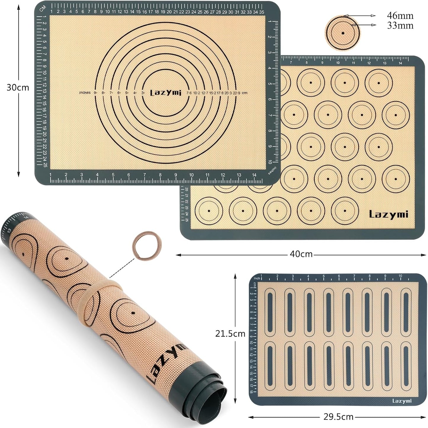 Yushkas Lieblings-Backmatten aus Silikon im Set