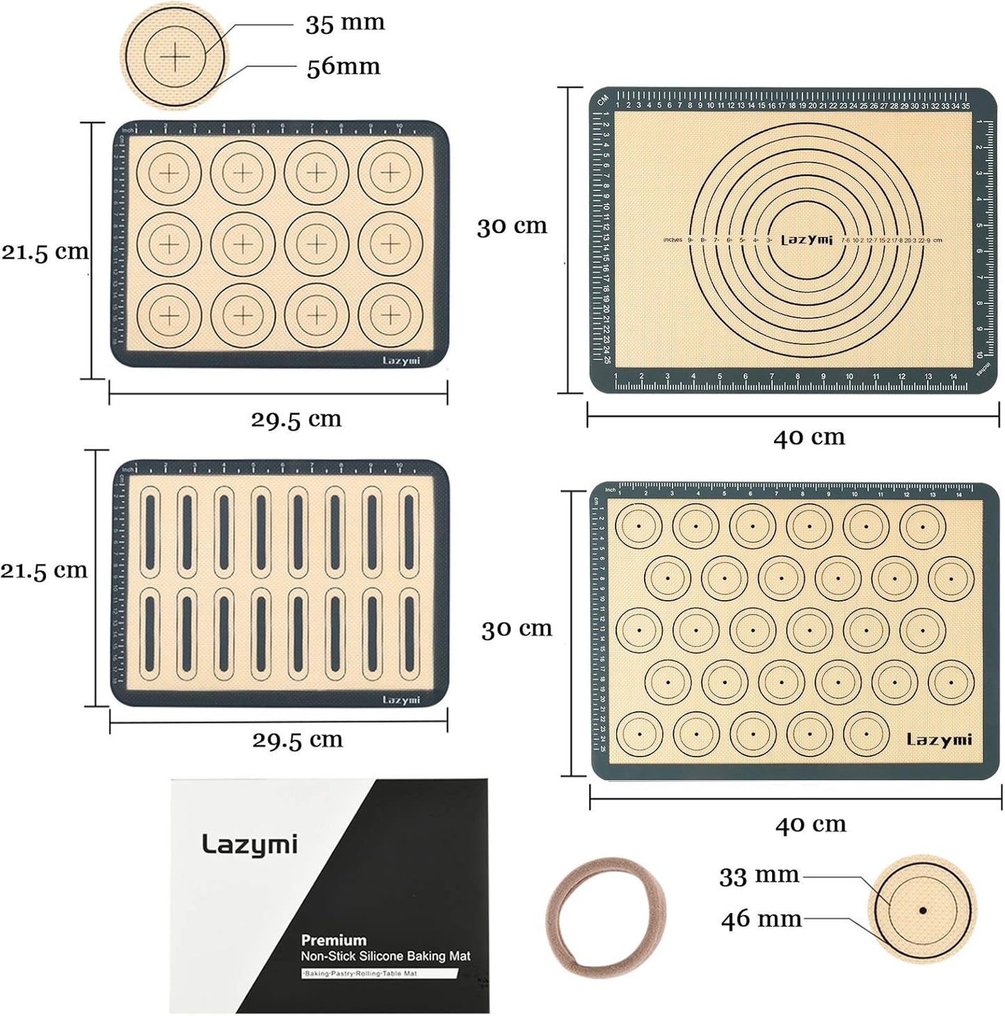 Yushkas Lieblings-Backmatten aus Silikon im Set