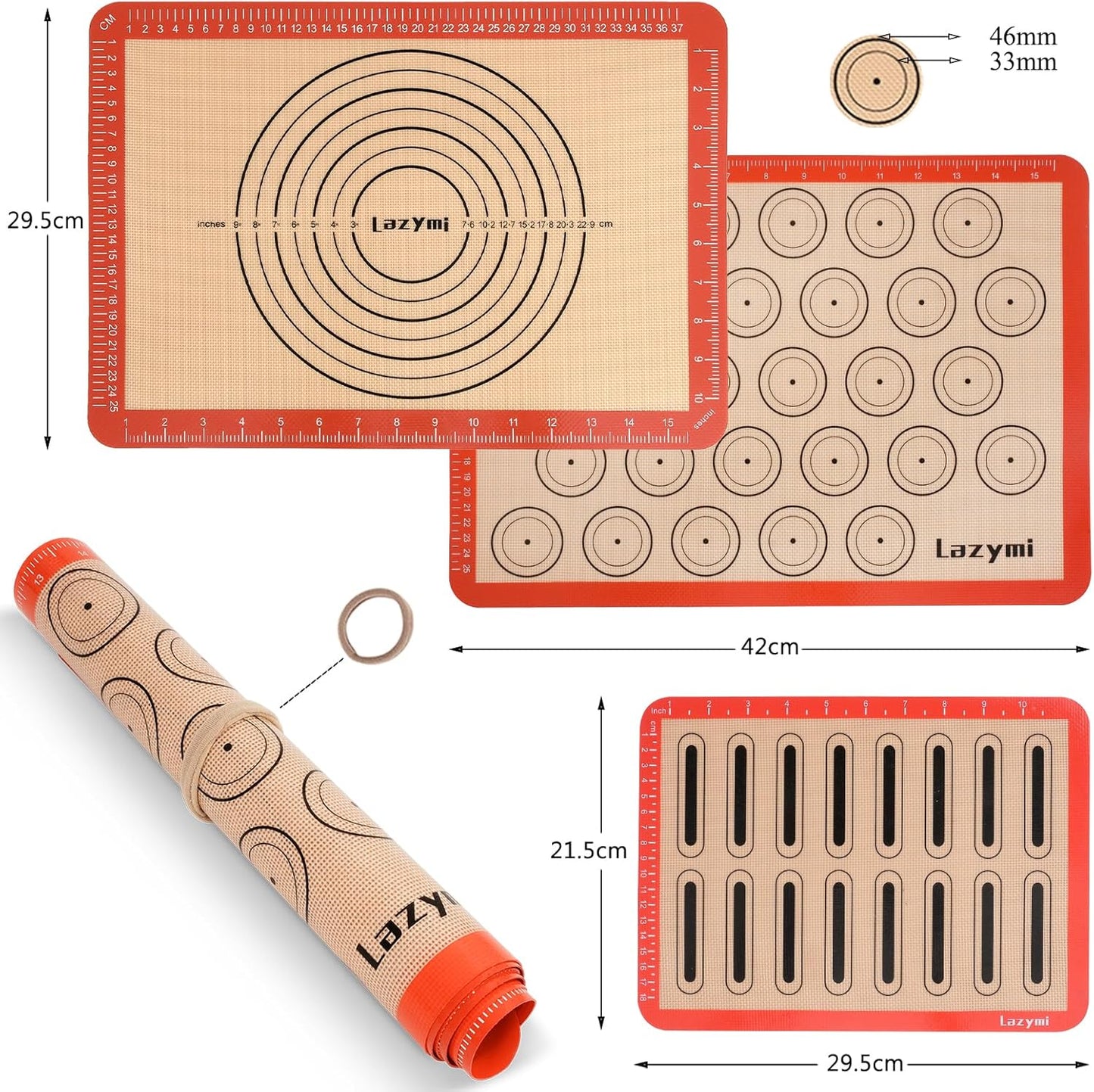 Yushkas Lieblings-Backmatten aus Silikon im Set