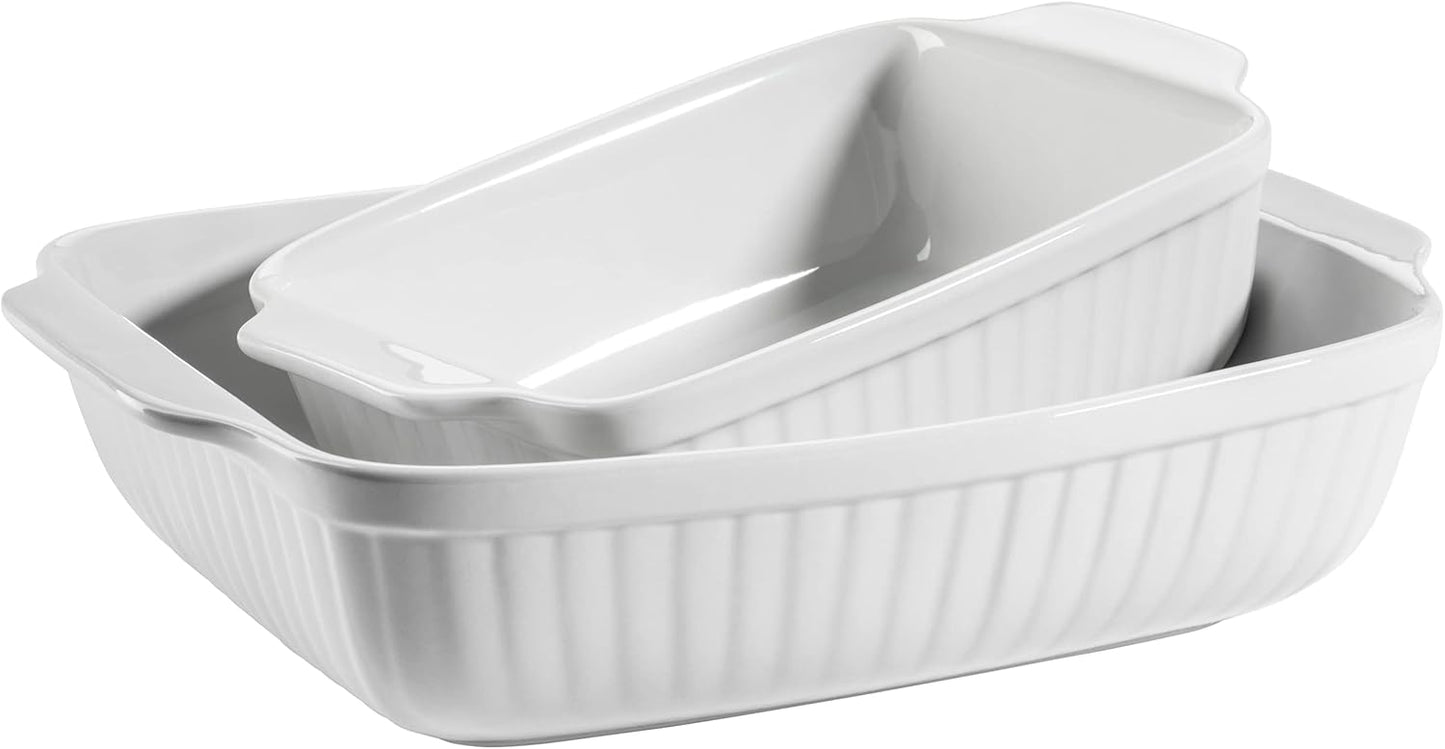 Rechteckige Auflauf- und Backformen aus Keramik