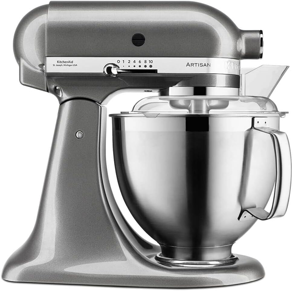 Yushkas Lieblings-Küchenmaschine! Kitchenaid Artisan mit 2 Schüsseln und Zubehör aus Edelstahl, 4.8 l