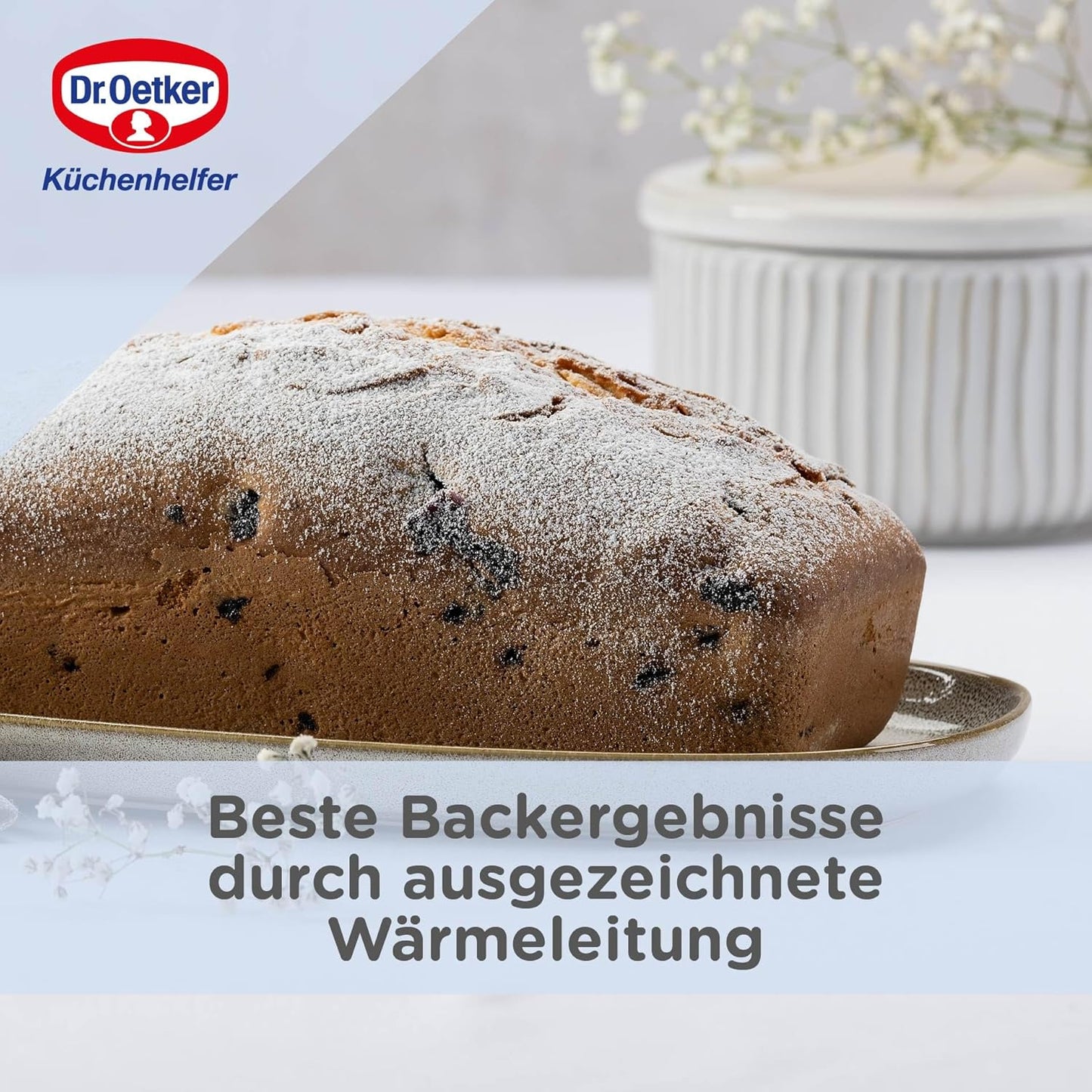 Königskuchenform aus Emaille in Blau