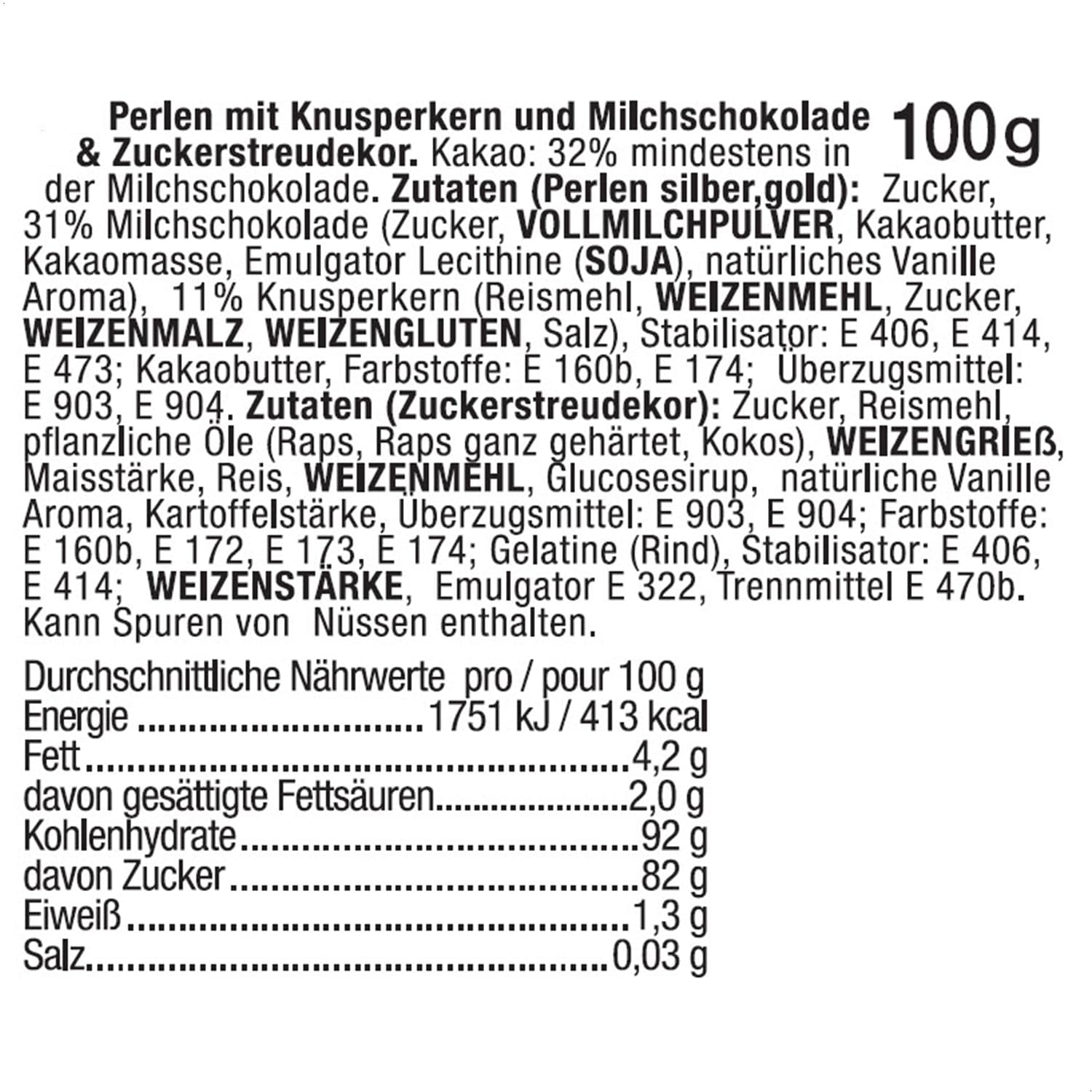 Weihnachtlicher Streuselmix White Glam