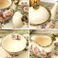 Fanquare 15 Stück Rose Blumen Englische Keramik Tee Sets, Vintage China Kaffee Set, Tee Service Für Erwachsene