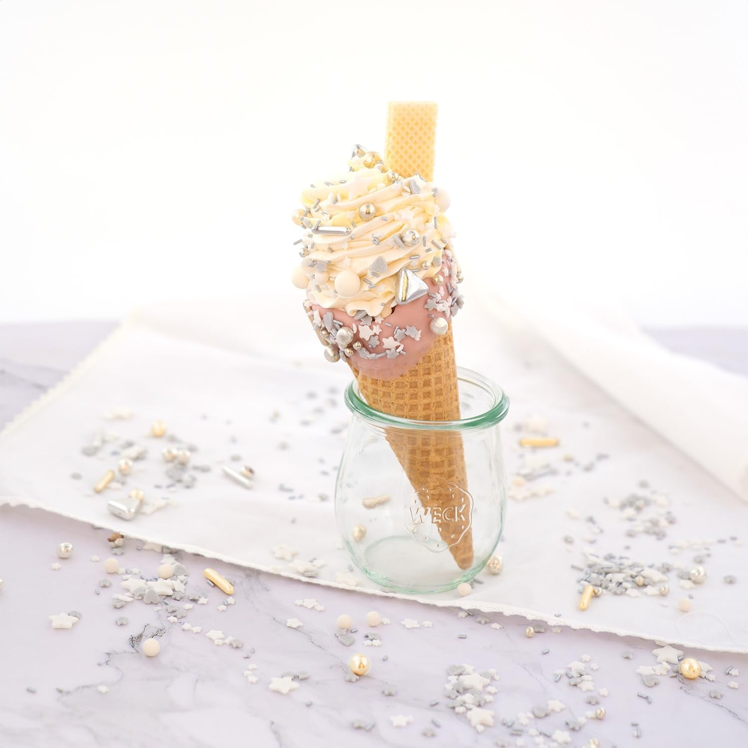 Weihnachtlicher Streuselmix White Glam