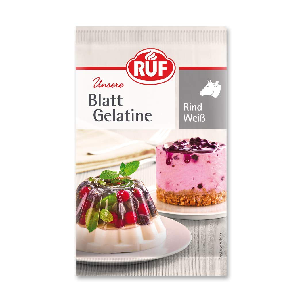 Blattgelatine für kalte und heiße Speisen